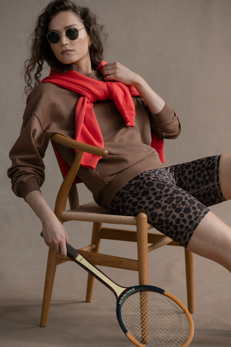 Biker Print Leo Cocoa | Hey Honey Yoga & Active Wear