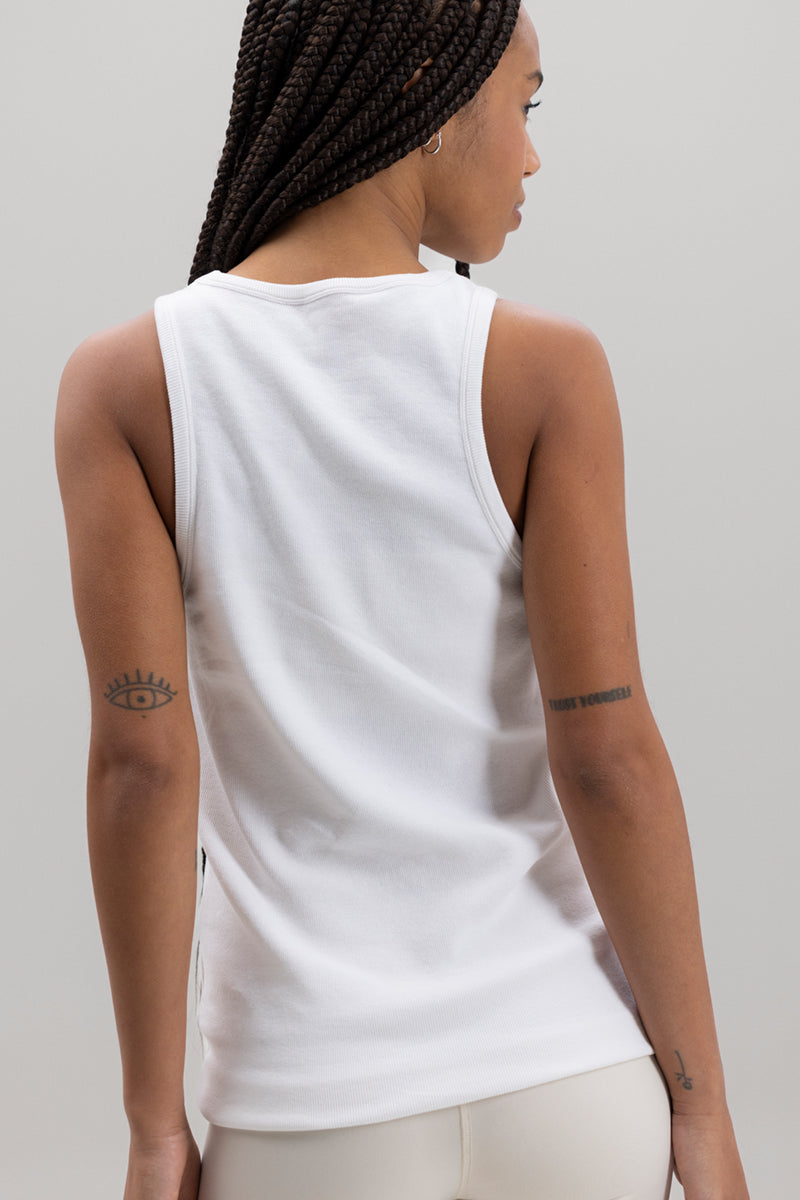 Rib Tank White | Hey Honey & Active Wear