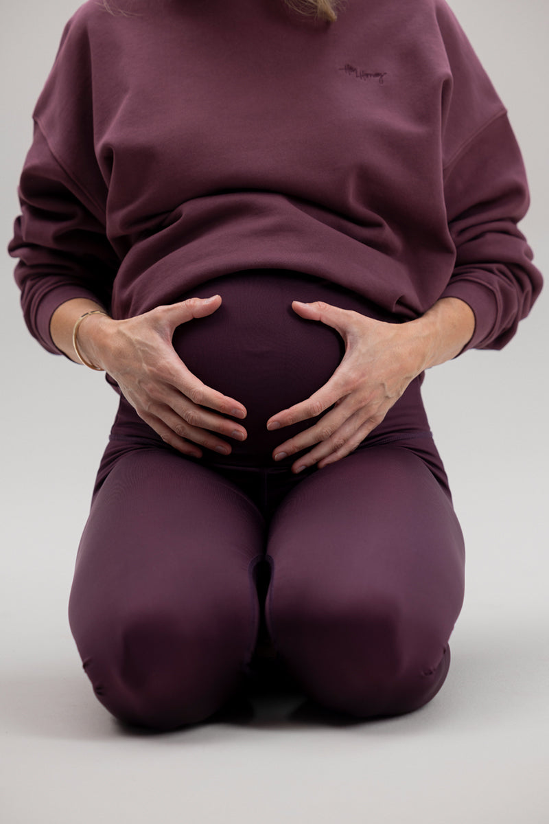Maternity Leggings Wine | Hey Honey Yoga & Active Wear