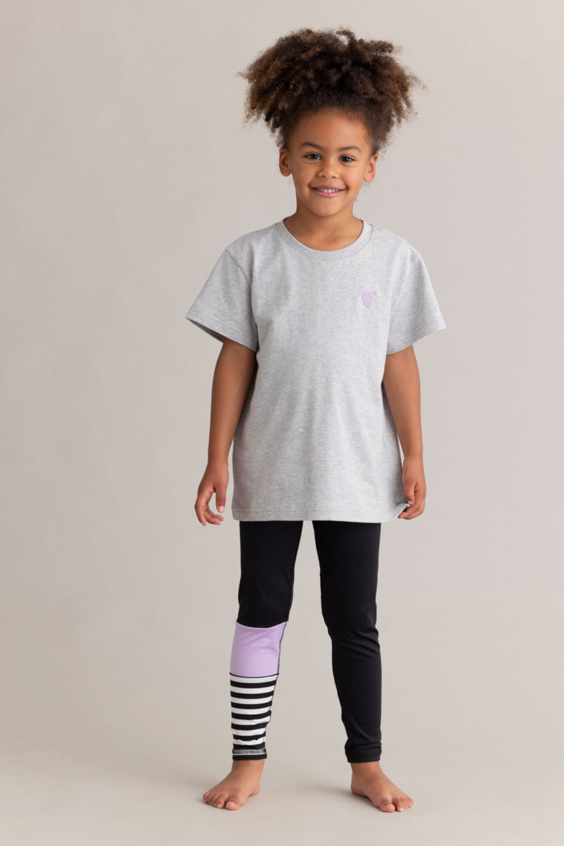 Kids T-Shirt Lilac Heart | Hey Honey & Active Wear