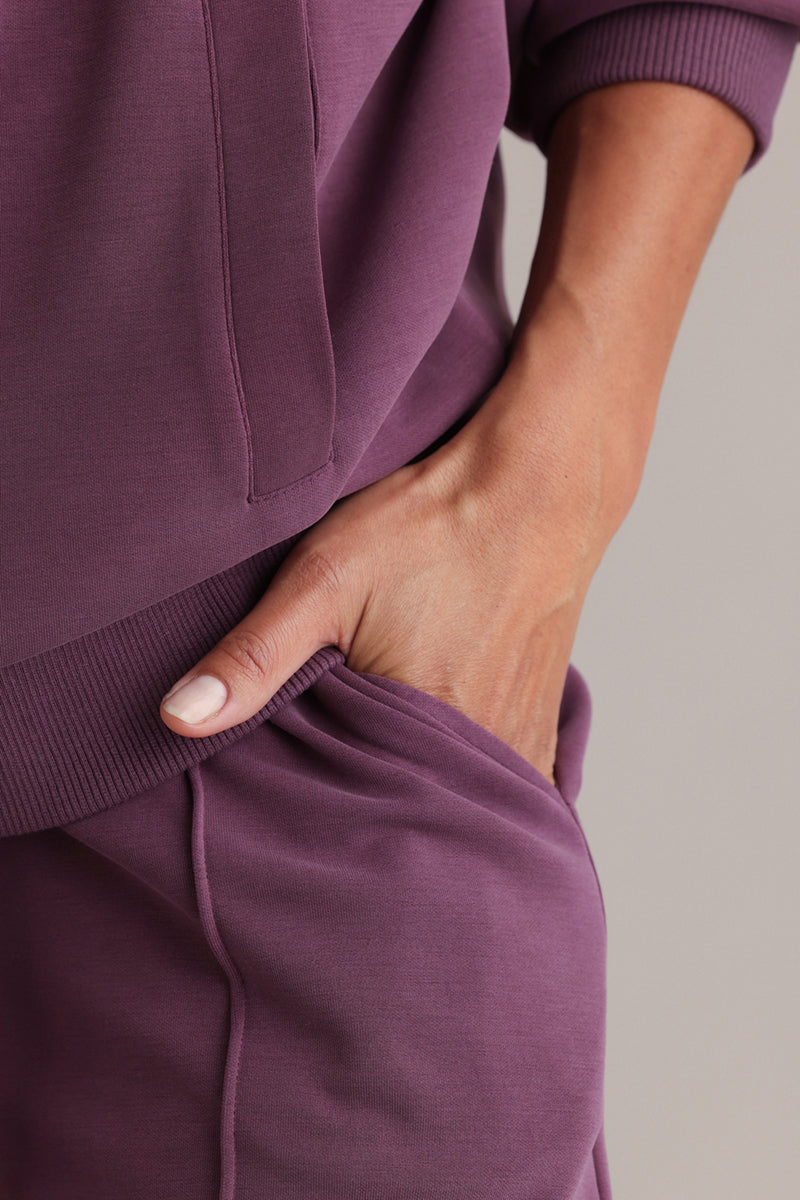 Bomber Jersey Jacket Italian Plum | Hey Honey & Active Wear