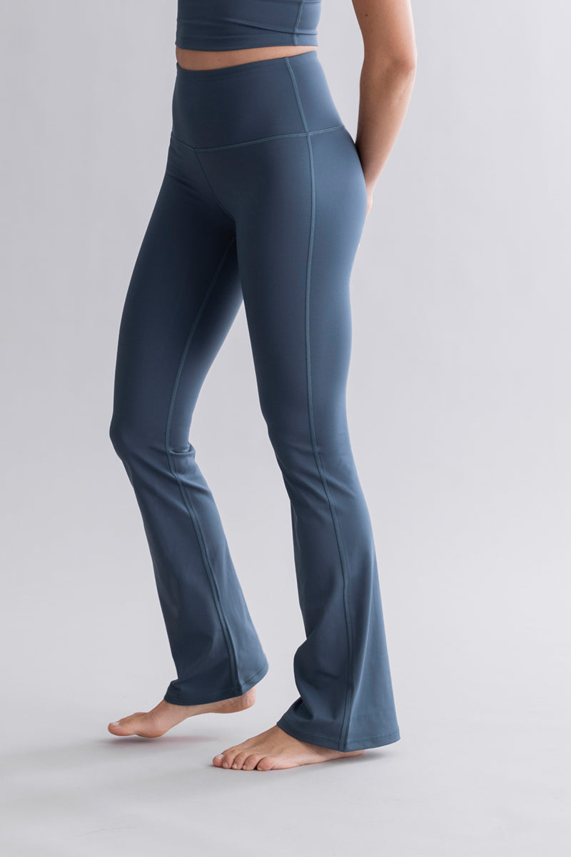 High-Waist Flared Leggings Cotton Touch Teal | Hey Honey & Active Wear