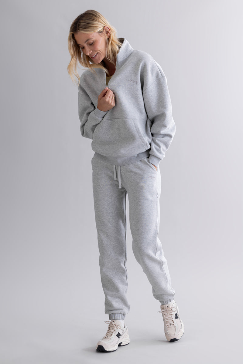 Cuff Sweat Pants Grey Melange | Hey Honey & Active Wear