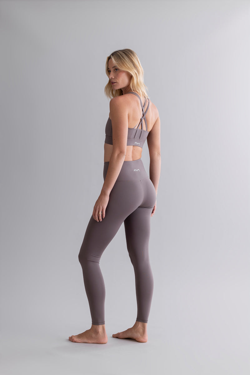 High-Waist Leggings Cotton Touch Taupe