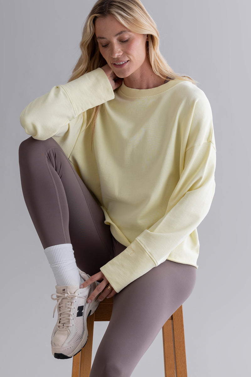 Open Edge Sweater Yellow | Hey Honey & Active Wear