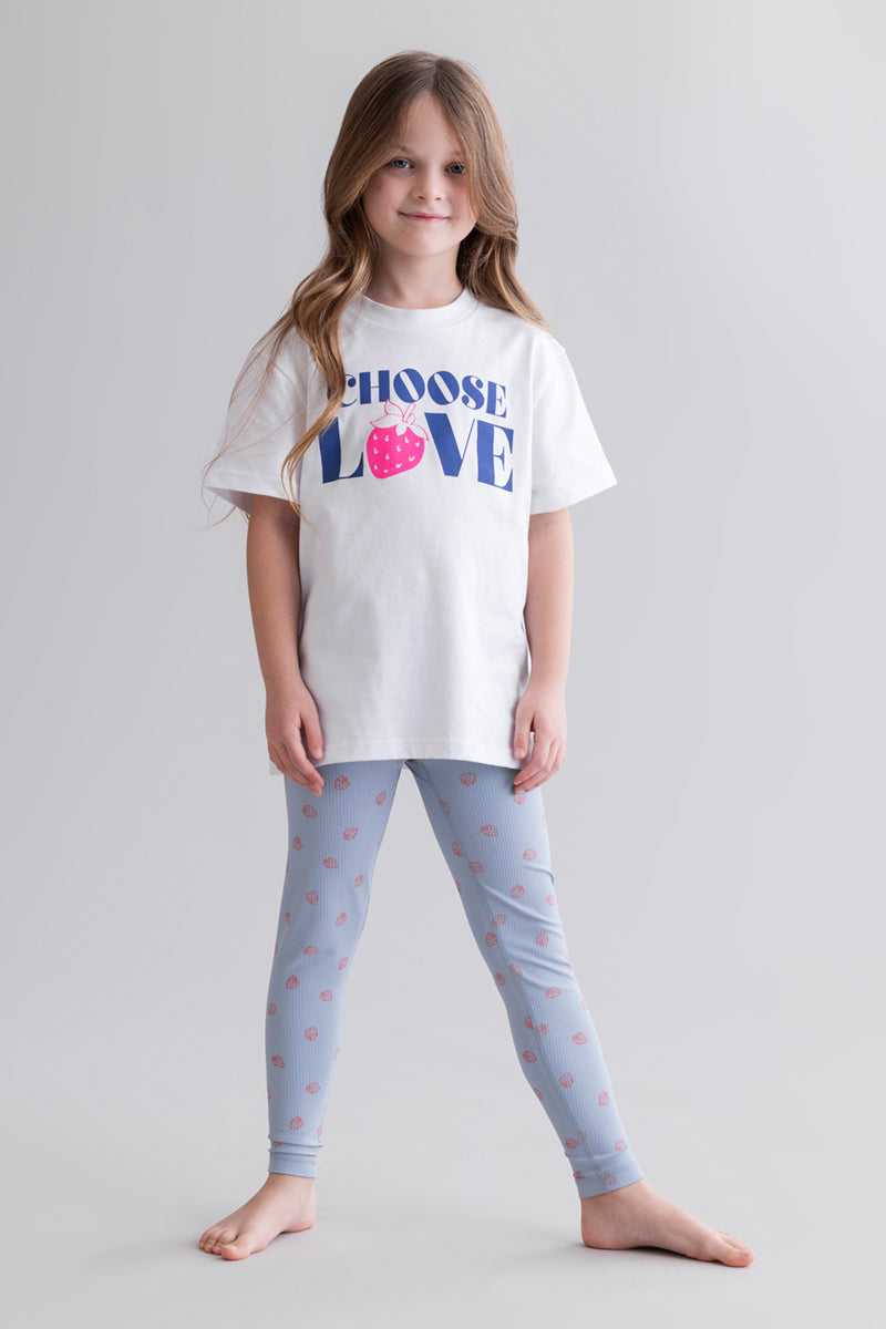 Kids T-Shirt Love White | Hey Honey & Active Wear