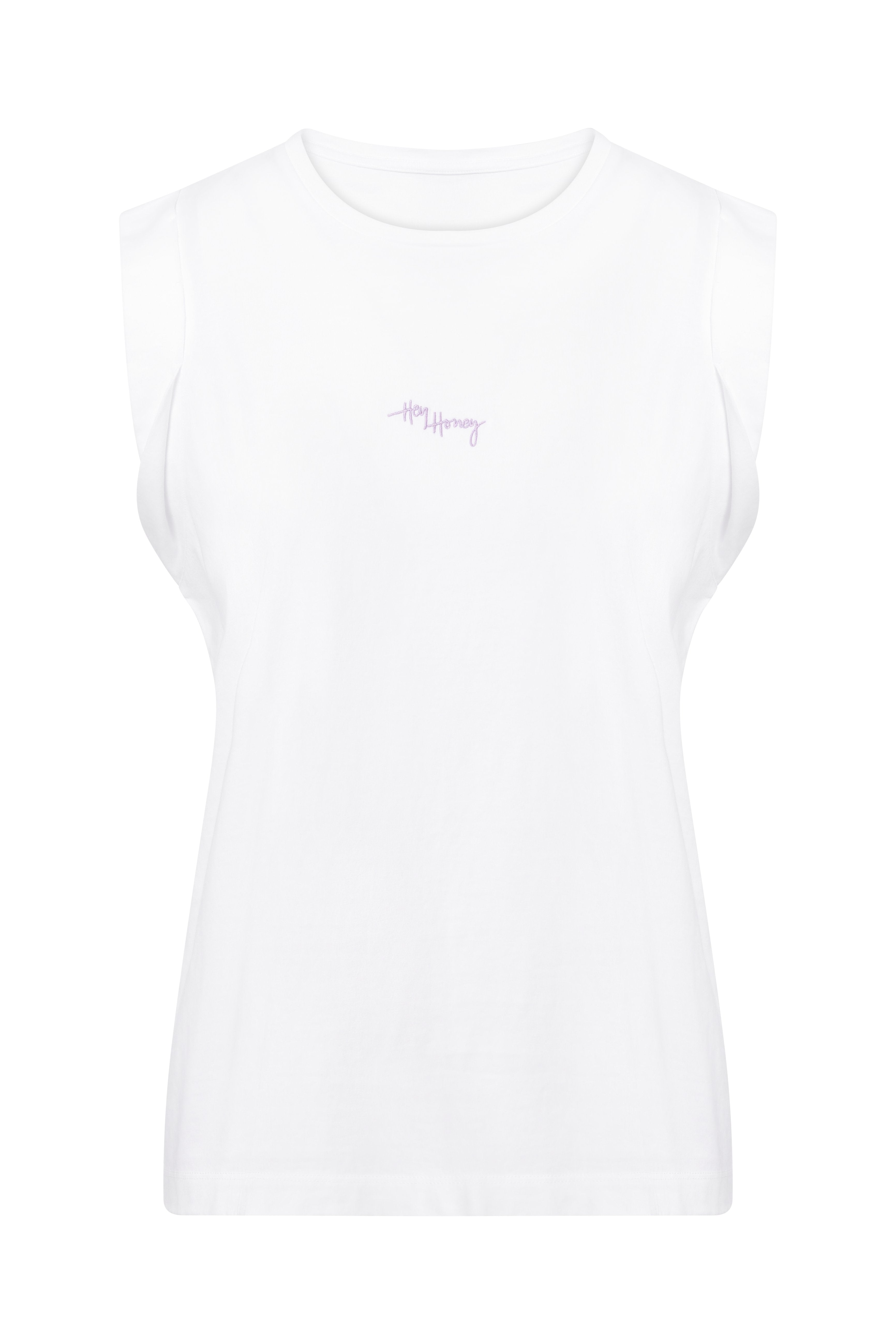 Muscle Tank White | Hey Honey & Active Wear