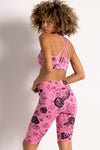 Long Biker Roses | Hey Honey Yoga & Active Wear