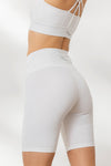 Biker Unicolor White | Hey Honey Yoga & Active Wear