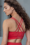 Criss-Cross Bra Hibiscus | Hey Honey Yoga & Active Wear