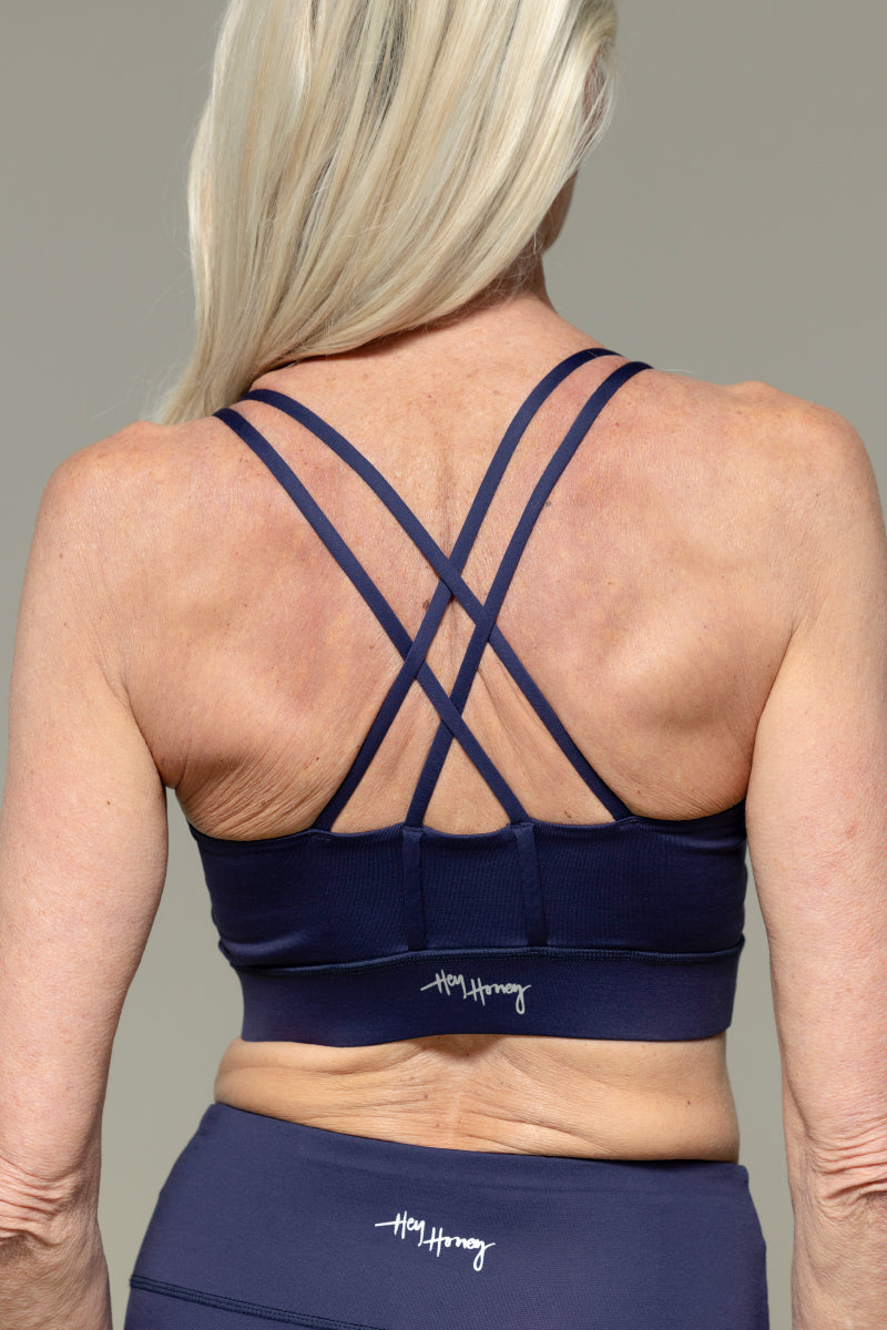Criss-Cross Bra Unicolor Eclipse | Hey Honey Yoga & Active Wear