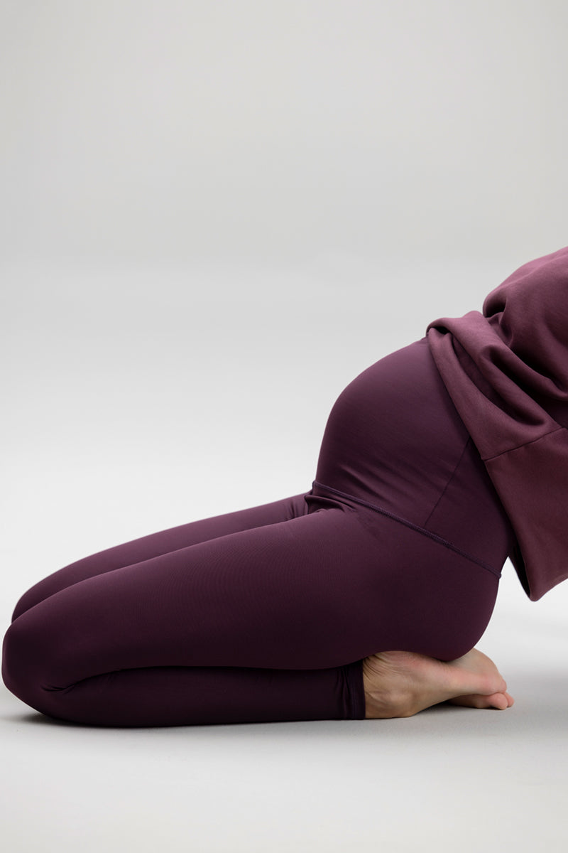 Maternity Leggings Wine | Hey Honey Yoga & Active Wear