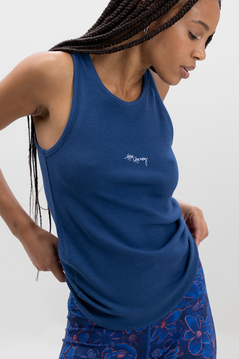 Rib Tank Ocean | Hey Honey & Active Wear