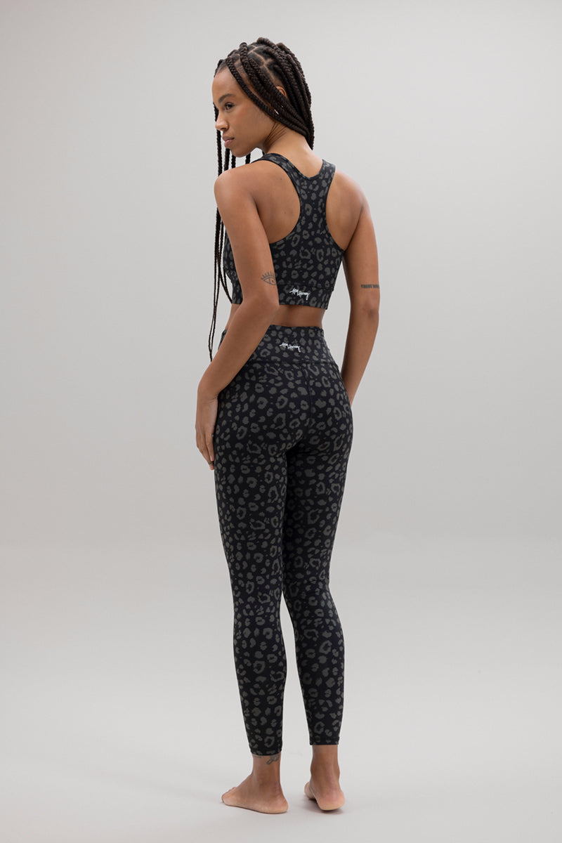 Cropped Leggings Leo Black | Hey Honey Yoga & Active Wear