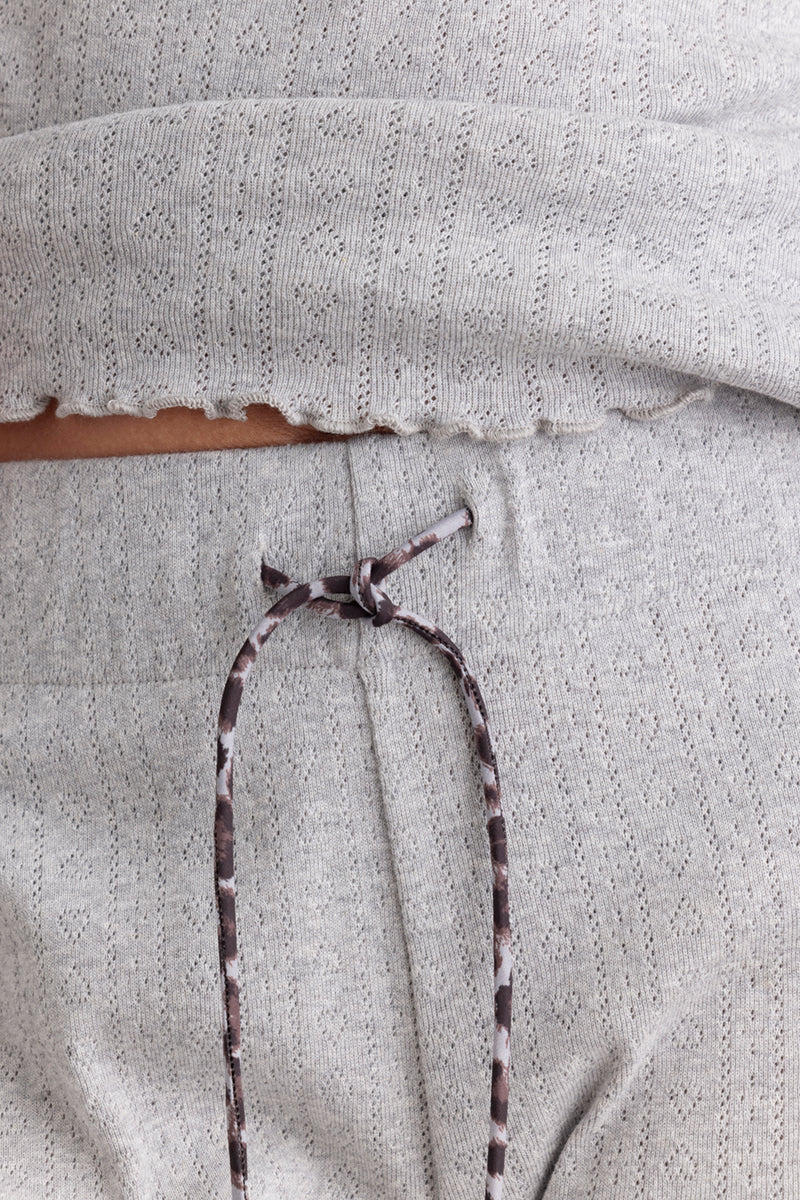 Long Pants Pointelle Grey Melange | Hey Honey & Active Wear