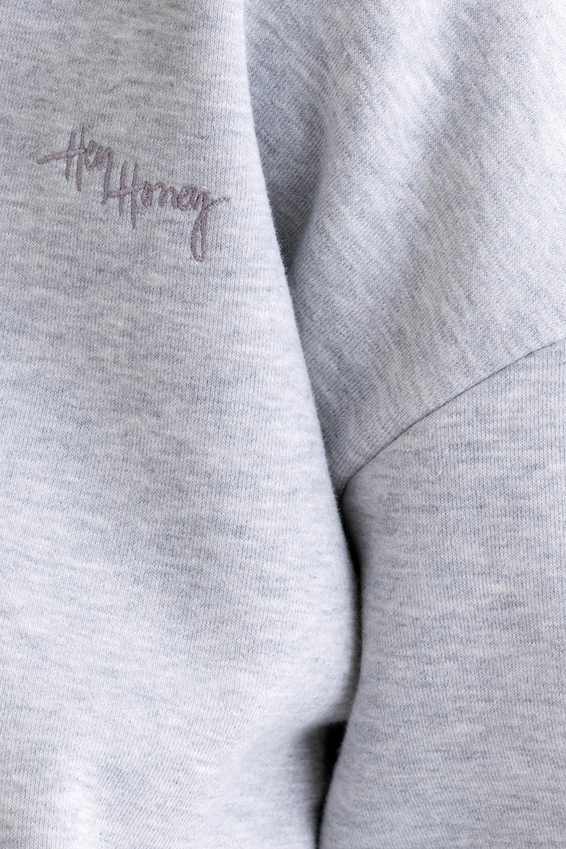Zip Sweater Grey Melange | Hey Honey & Active Wear