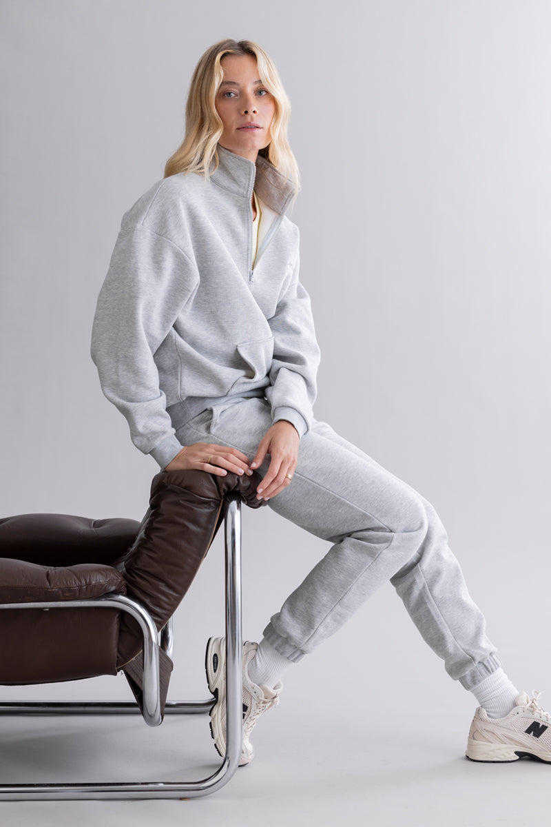 Cuff Sweat Pants Grey Melange | Hey Honey & Active Wear