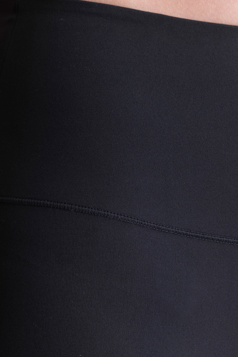 High-Waist Cropped Leggings Cotton Touch Black