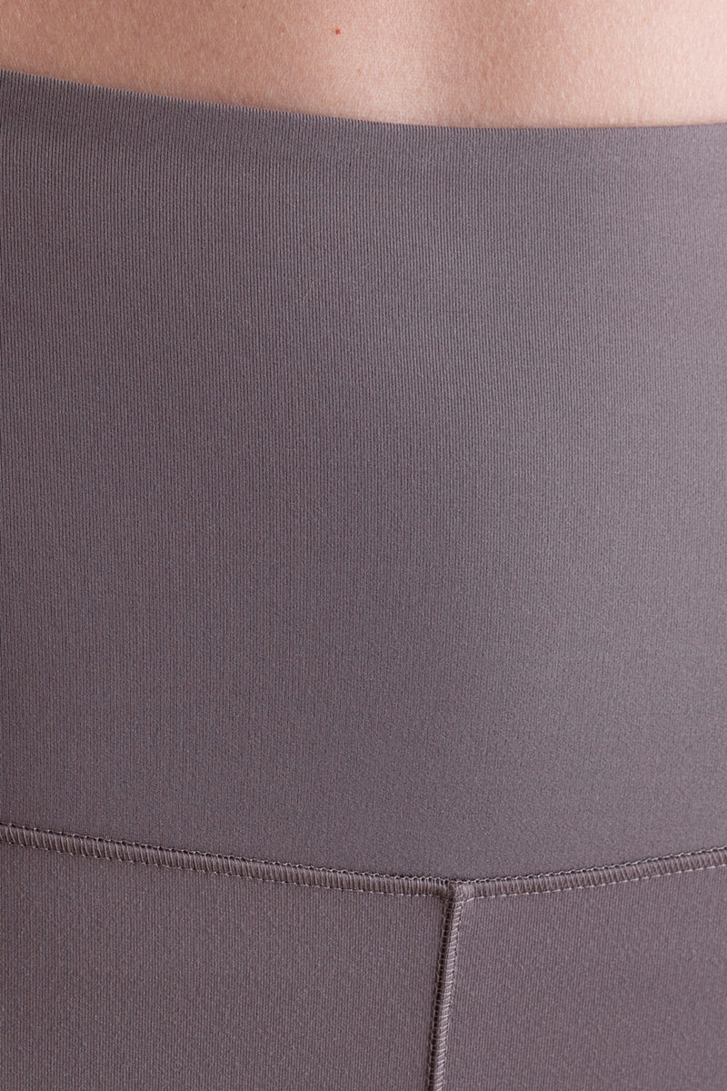 High-Waist Cropped Leggings Cotton Touch Taupe