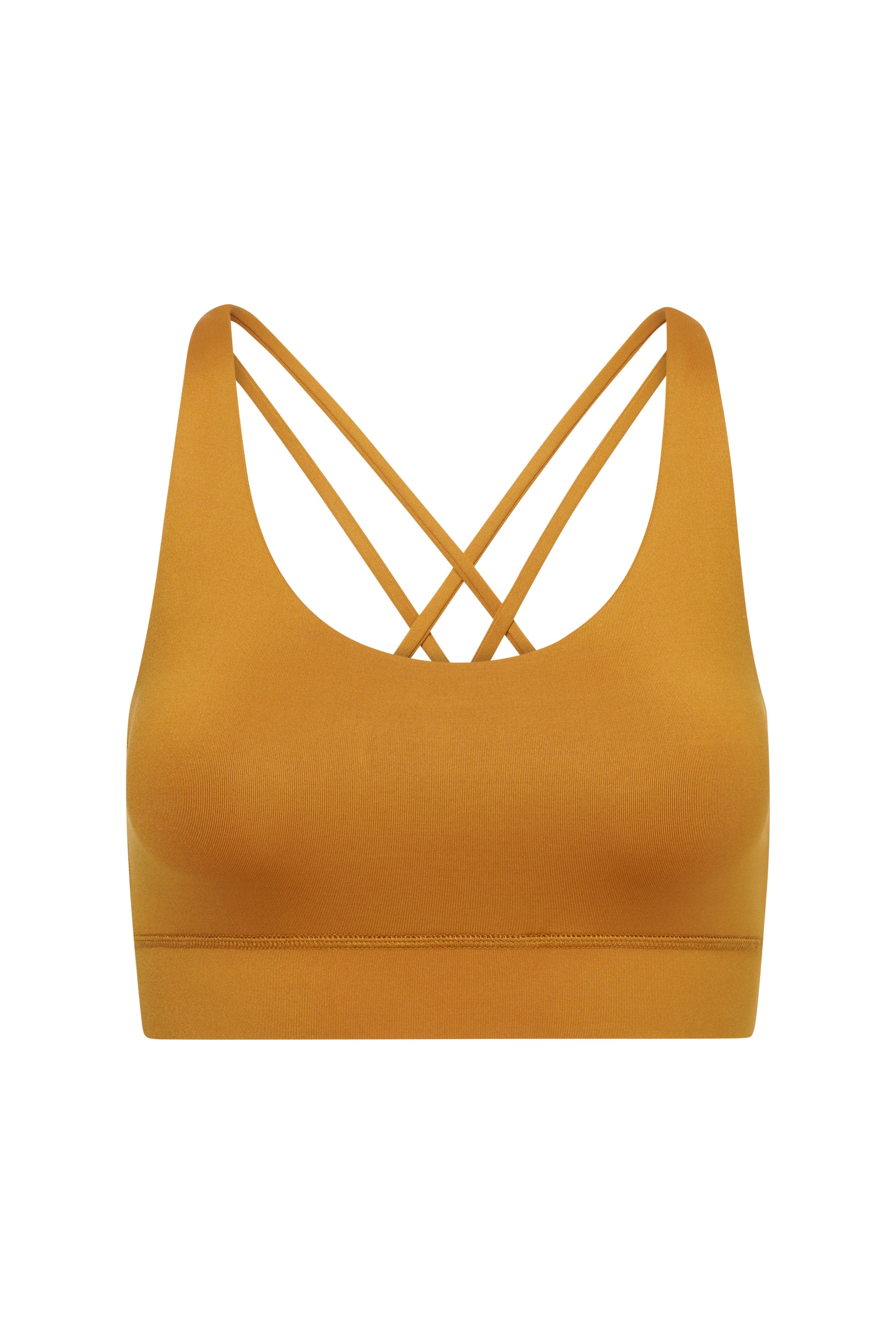 Criss-Cross Bra Unicolor Pumpkin Spice | Hey Honey Yoga & Active Wear