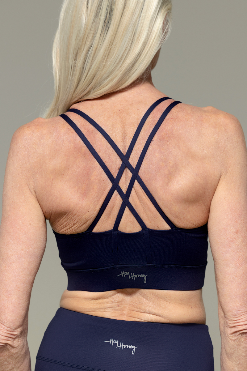 Criss-Cross Bra Unicolor Eclipse | Hey Honey Yoga & Active Wear